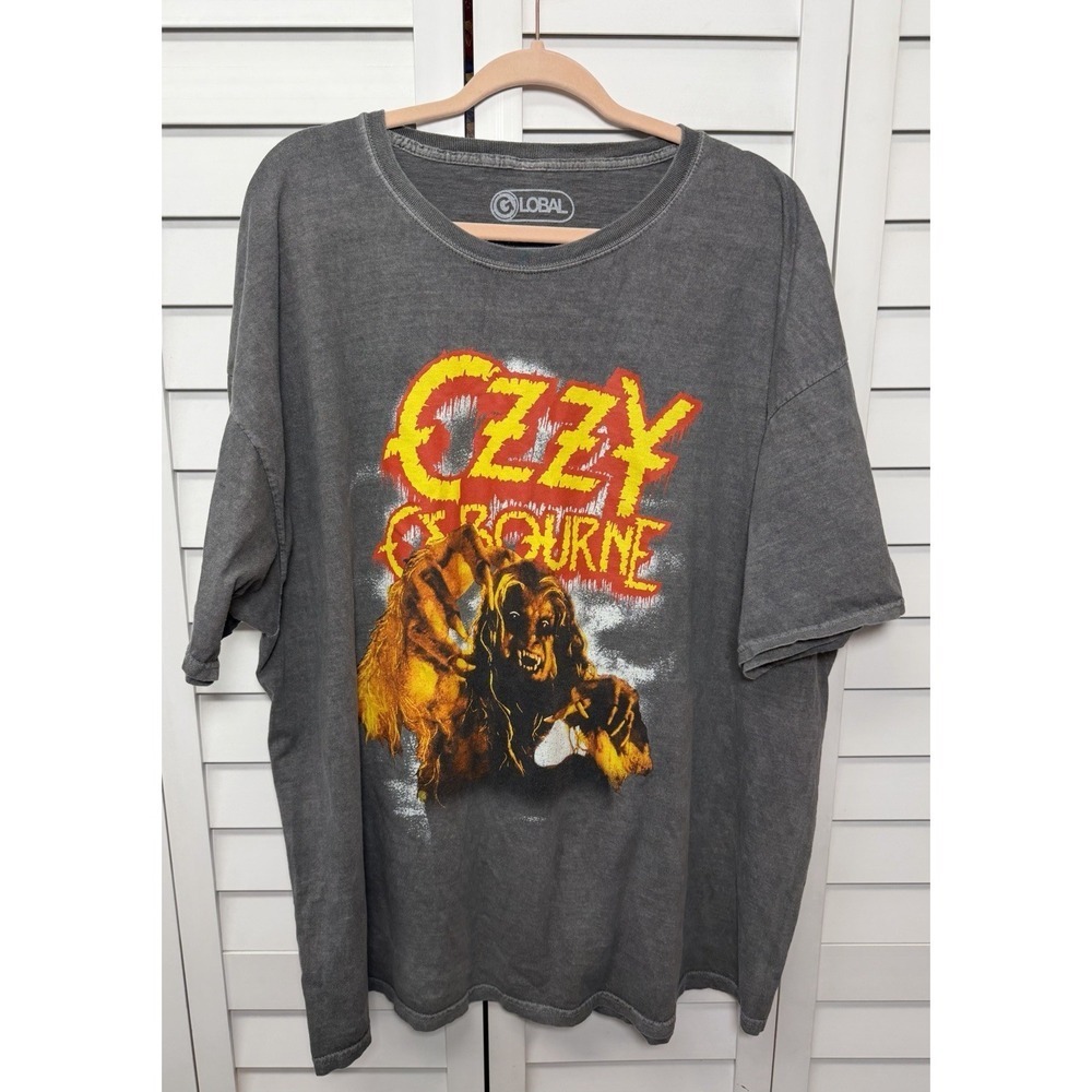 Ozzy Osbourne Bark at the Moon Graphic Rock Band T-Shirt Men's Size XL Gray